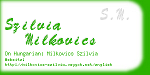 szilvia milkovics business card
